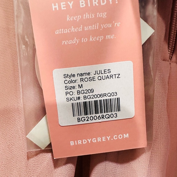 Birdy Grey JULES DRESS CHIFFON ROSE QUARTZ Dusty Rose MEDIUM NEW NWT BRIDESMAID - Picture 5 of 6